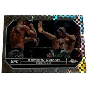 2024 TOPPS CHROME UFC KAMARU USMAN X-FRACTOR REFRACTOR #108